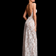 ANDREA сукня з макраме та високим розрізом