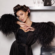 BEATRICE халат з пір'ям