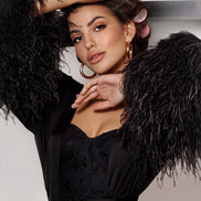 BEATRICE халат з пір'ям