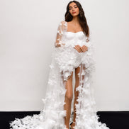 BUTTERFLY об'ємний весільний халат з метеликами