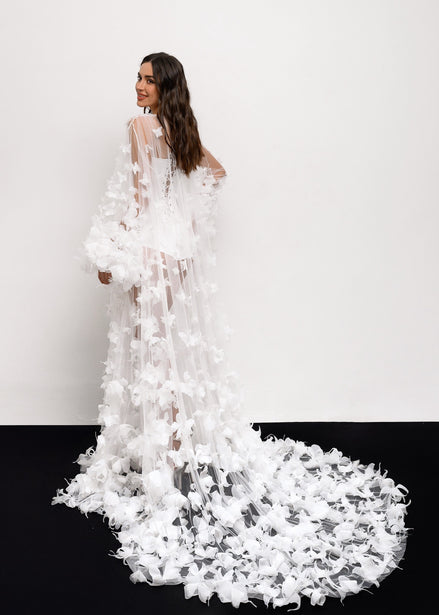 BUTTERFLY об'ємний весільний халат з метеликами