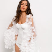 BUTTERFLY об'ємний весільний халат з метеликами