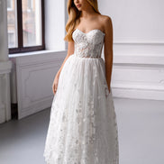  CELINE сукня міді з квітковим мереживом