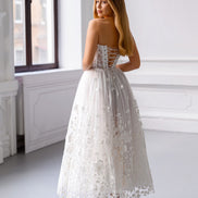  CELINE сукня міді з квітковим мереживом