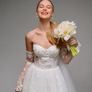  CELINE сукня міді з квітковим мереживом