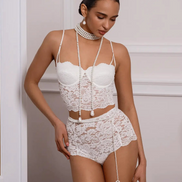 White lace lingerie set CHARMY by Linni Caro