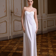 DIANA довгий шовковий сліпдрес з бантом