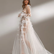 ELIZABETH будуарна сукня з квітковим декором