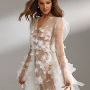 ELIZABETH будуарна сукня з квітковим декором