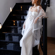 EMBER пеньюар з квітковою аплікацією 