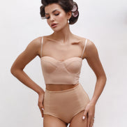 JUNE комплект білизни з корсетом бежевого кольору