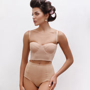 JUNE комплект білизни з корсетом бежевого кольору
