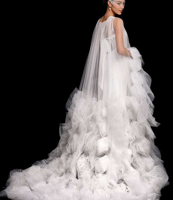  LUCY халат з об'ємними трояндами 