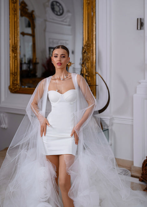  LUCY халат з об'ємними трояндами 