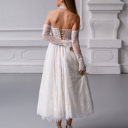 MARTINA MIDI з французького мережива шантильї з корсетом та чокером