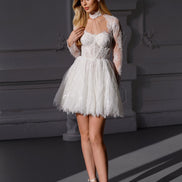 MARTINA MINI з французького мережива шантильї з кришталевим корсетом