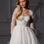 MARTINA MINI з французького мережива шантильї з кришталевим корсетом