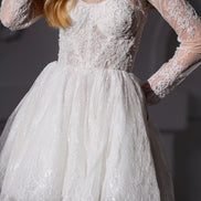 MARTINA MINI з французького мережива шантильї з кришталевим корсетом