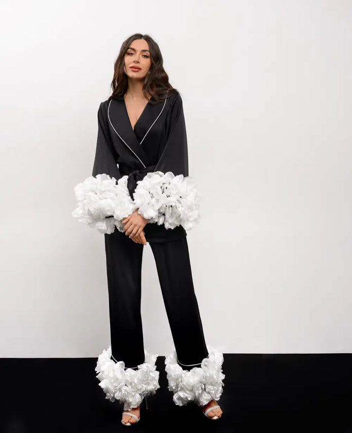 MEGANE BLACK піжамний комплект з квітами