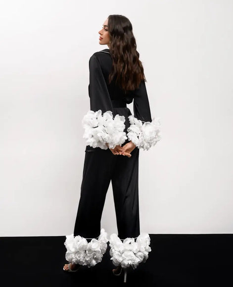 MEGANE BLACK піжамний комплект з квітами