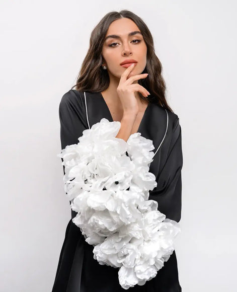 MEGANE BLACK піжамний комплект з квітами