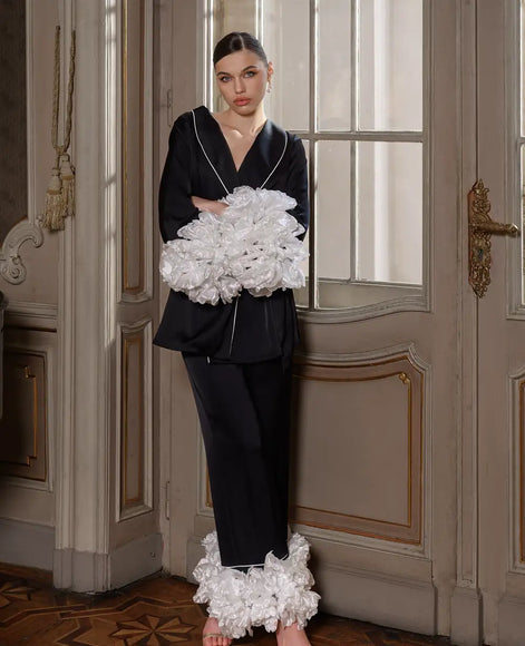 MEGANE BLACK піжамний комплект з квітами