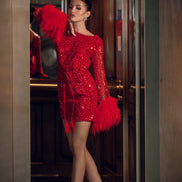 MILANA коктейльна сукня з блискітками