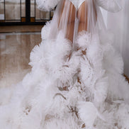 MOLLY пеньюар з текстурними 3D жоржинами