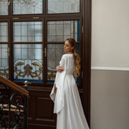 NATALIE шовковий кімоно-халат зі шлейфом 