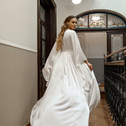 NATALIE шовковий кімоно-халат зі шлейфом 