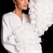 NICOLE MINI халат з 3D квітами ручної роботи