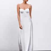 PAOLA LONG сукня-комбінація з мереживом