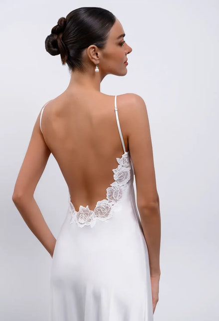 PAOLA LONG сукня-комбінація з мереживом