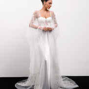 WINGS халат з мереживними деталями