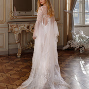 WINGS халат з мереживними деталями