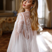 WINGS халат з мереживними деталями