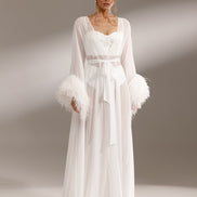 WATER LILY шифоновий халат шлейфом